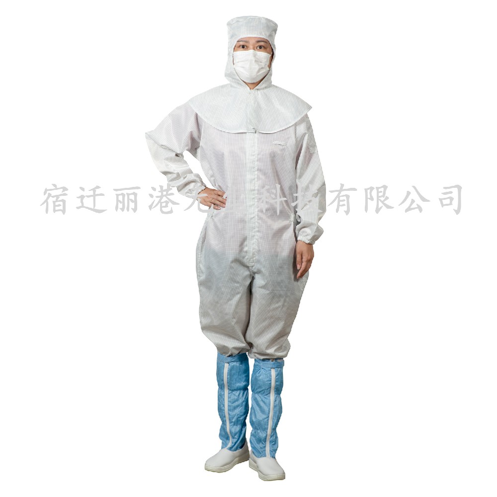 二联体披肩帽防静电服无尘服